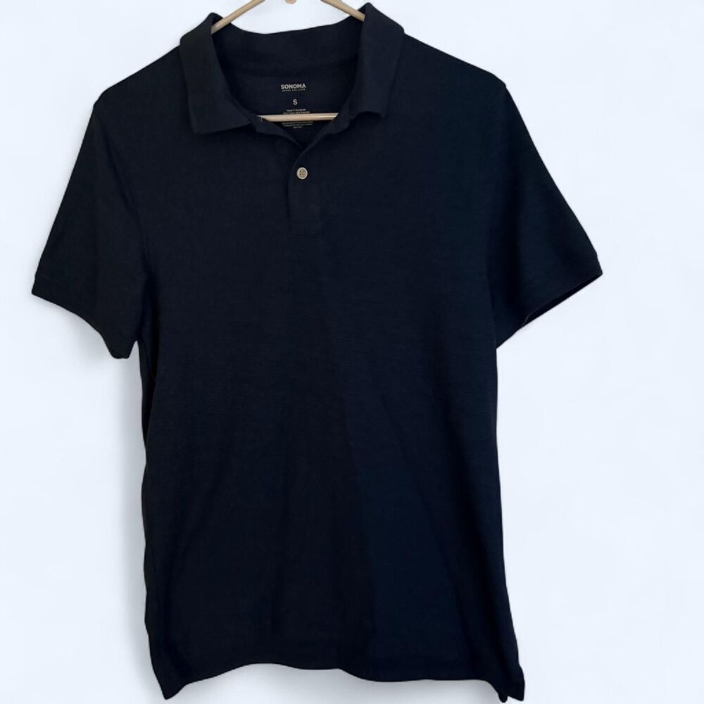 Sonoma Men's Navy and Blue Polo-shirts
